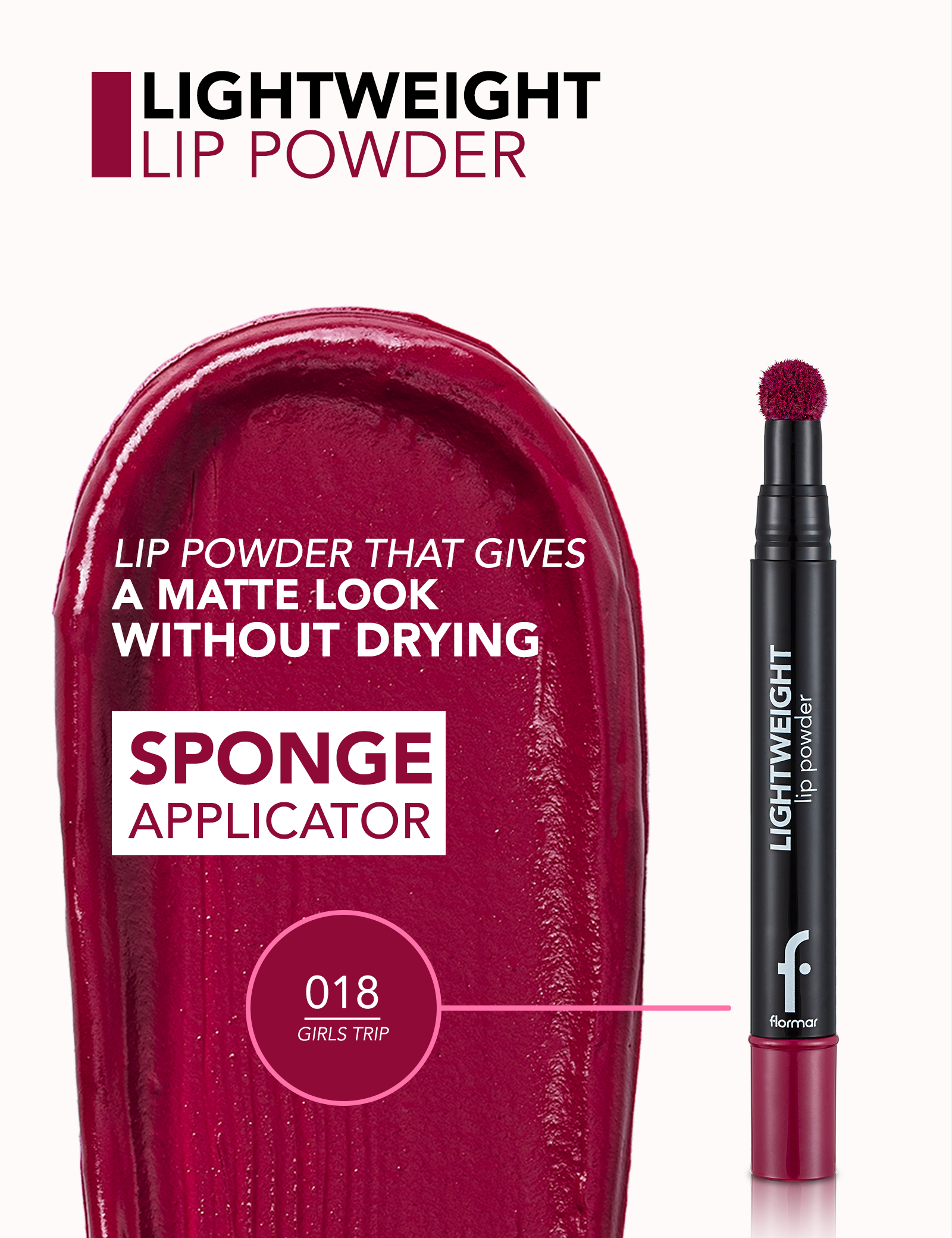 Lightweight Lip Powder