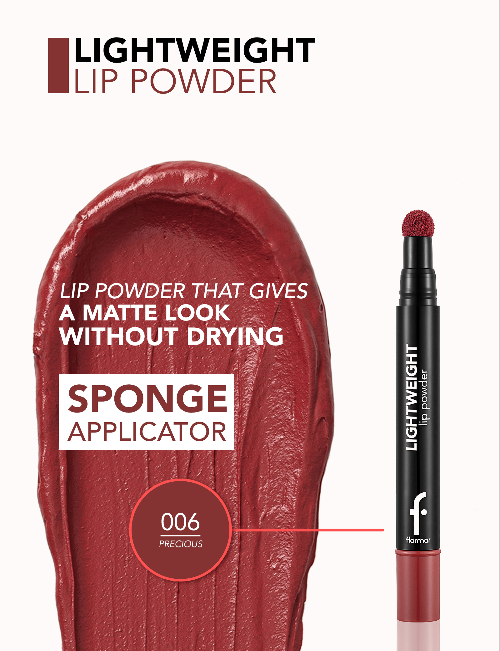 Lightweight Lip Powder